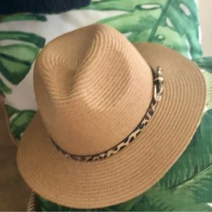 NWT! Chocolate Brown Animal Print Hat